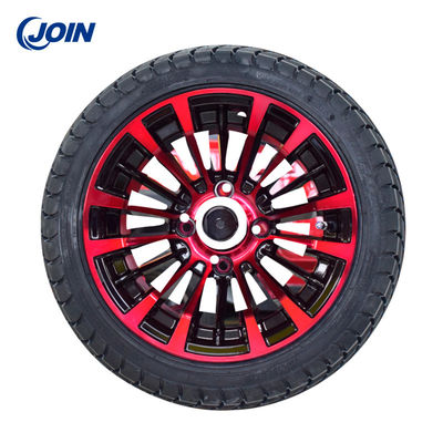 As rodas novas do carrinho de golfe de 12 polegadas e cansam 215/35-12 pneus com erros do golfe